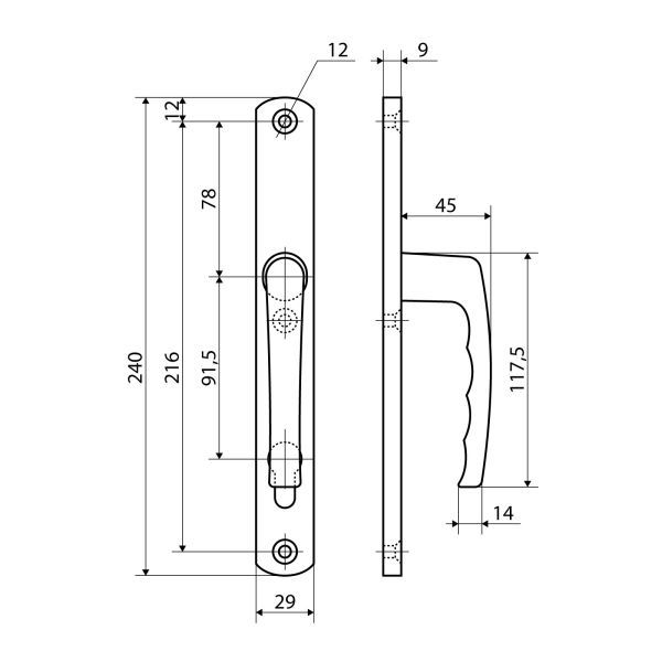 Нажимной гарнитур 92/25, /пружина/, Коричневый (30)