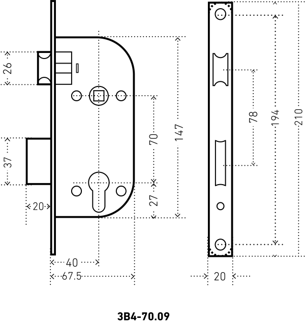 АЛЛЮР АРТ ЗВ4-70.09 AB ст.бронза Замок врезной с/руч НОВИНКА (15) Китай