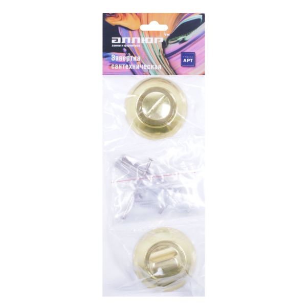 Сантехническая завертка к ручкам АЛЛЮР АРТ BK-R1 PB (3166) золото (100,10)