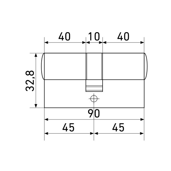 Стандарт MAX 90 (45х45) SN 5кл перф.ключ/ключ Цилиндровый механизм(80,10)