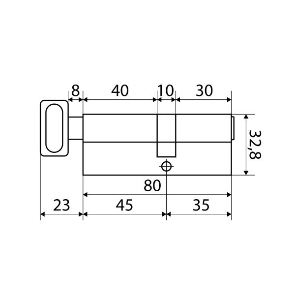 Стандарт MAX 80 (35х45В) SN 5кл перф.ключ/верт. Цилиндровый механизм(80,10)