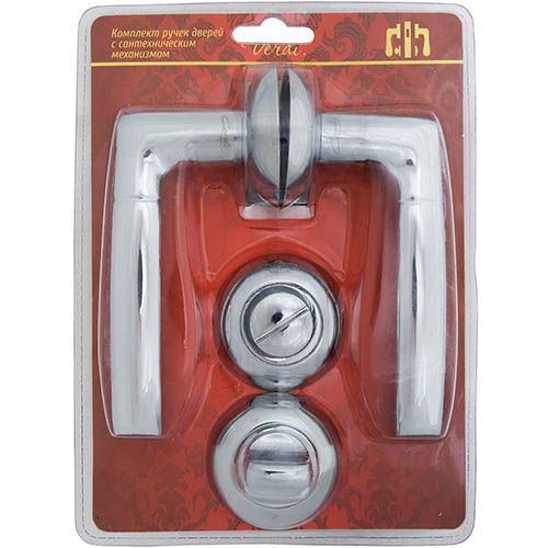 Комплект ручек Lorena 11CP/70 (хром, механизм L70+завертка)