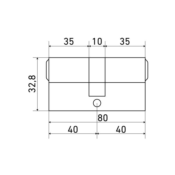 Стандарт MAX 80 (40х40) SB 5кл перф.ключ/ключ Цилиндровый механизм(80,10)