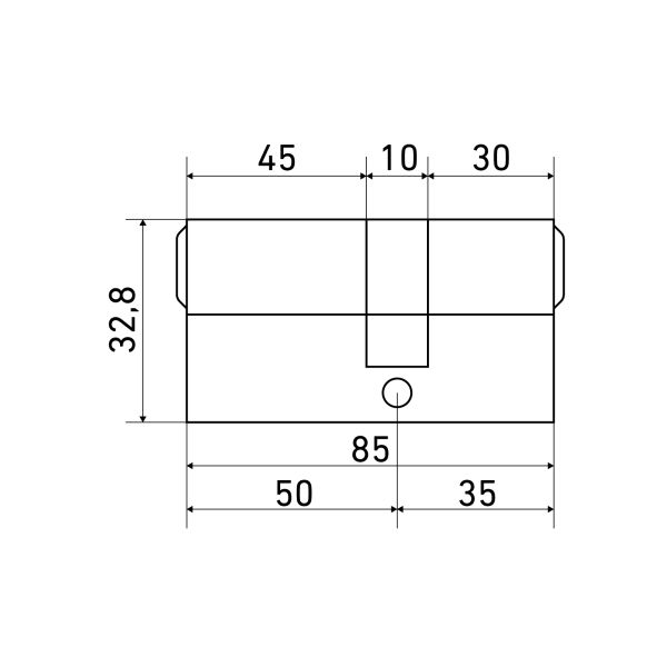 Стандарт MAX 85 (35х50) SN 5кл перф.ключ/ключ Цилиндровый механизм(80,10)