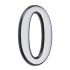 Цифра дверная АЛЛЮР пластик "0" хром (3000,100,20) Китай