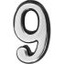Цифра дверная АЛЛЮР пластик "9" хром (3000,20!!!) Китай