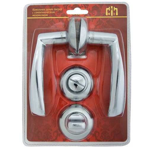 Комплект ручек Verdi 23СР/70 (хром, механизм L70+завертка)
