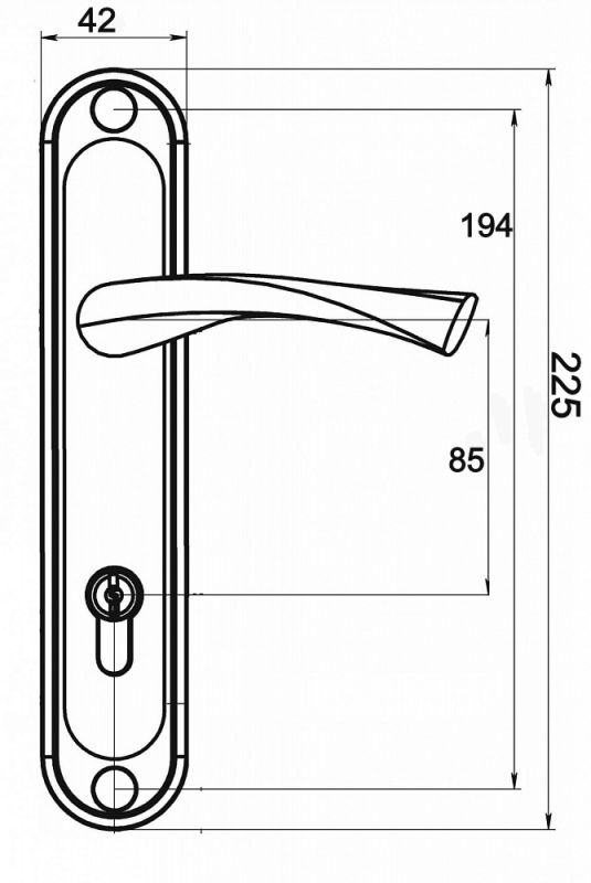 Ручка фалевая РФ1-85.01.01-03ПП бронза РБ
