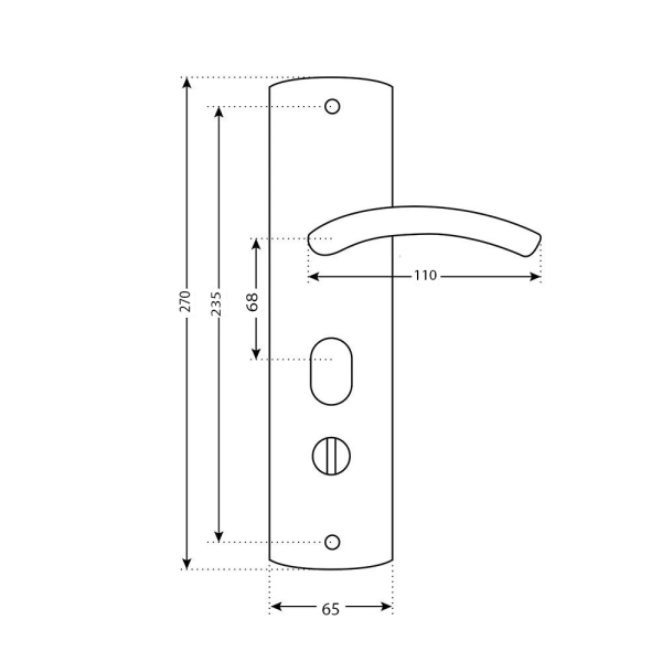 Ручки на планке для китайских дверей LS 222 L
