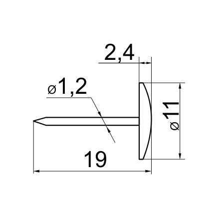Soller гвоздики медь (компл. 90-100шт)