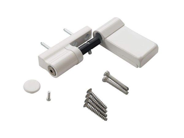 Петля для ПВХ дверей, ан.DHS, 100 кг, БЕЛАЯ