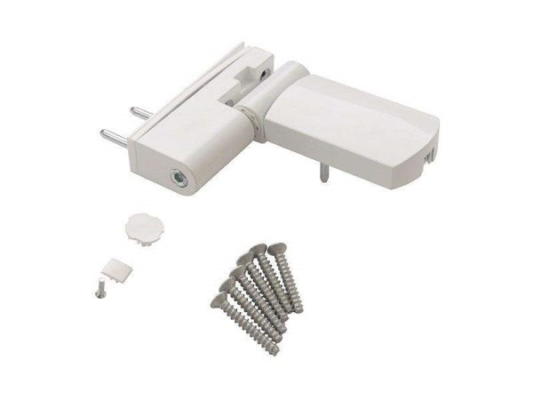 Петля для ПВХ дверей, ан.DHV, 140 кг, БЕЛАЯ