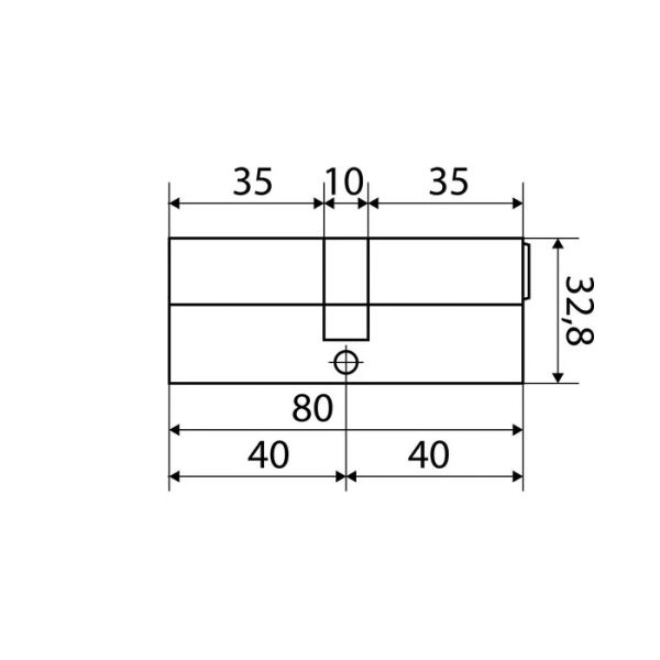 Механизм цилиндровый МЦ1-5-80 (80мм)