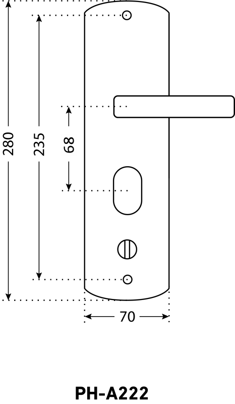 АЛЛЮР РН-А222-L универс. для кит. металл. дверей левая Комплект ручек (12) Китай