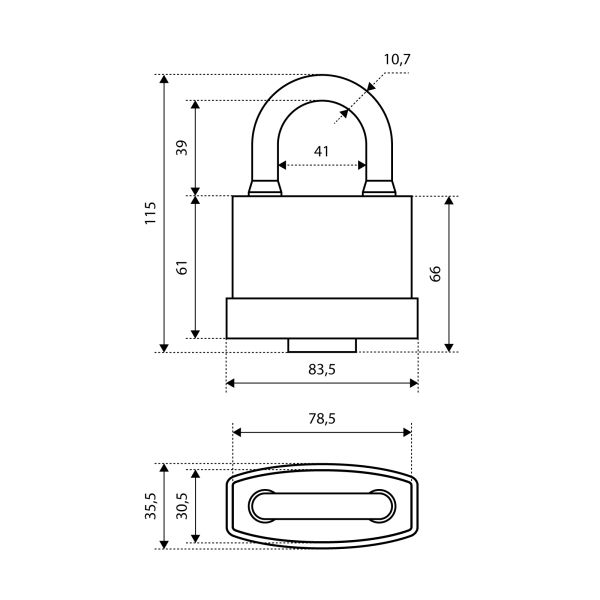 АЛЛЮР ВС1Ч- 377П влагозащищенный 6 кл d 11мм Замок навесной Китай
