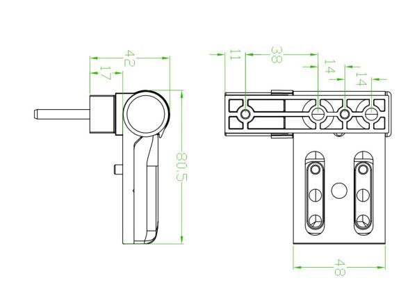 Петля для ПВХ дверей, ан.DHS, 100 кг, БЕЛАЯ