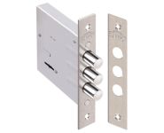 1.04.06 Замок врезной Кремень никель, сувальдный стержни 3шт d12мм РФ