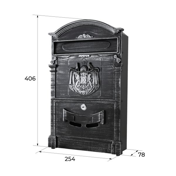 Ящик почтовый № 4010В старое серебро (5) Китай