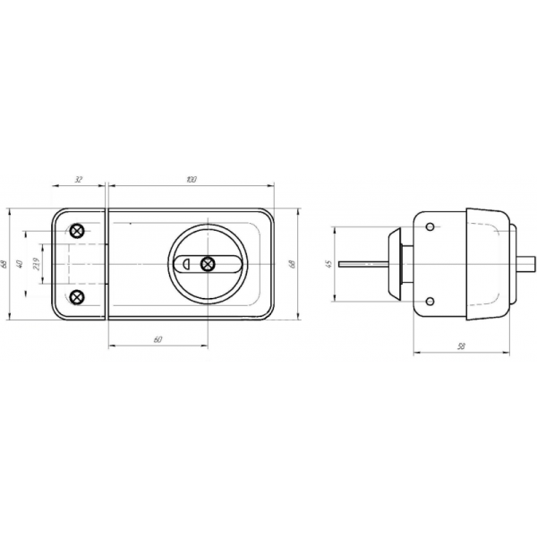 Замок ЗН 2 Д-2 (ШО40) [20] серый
