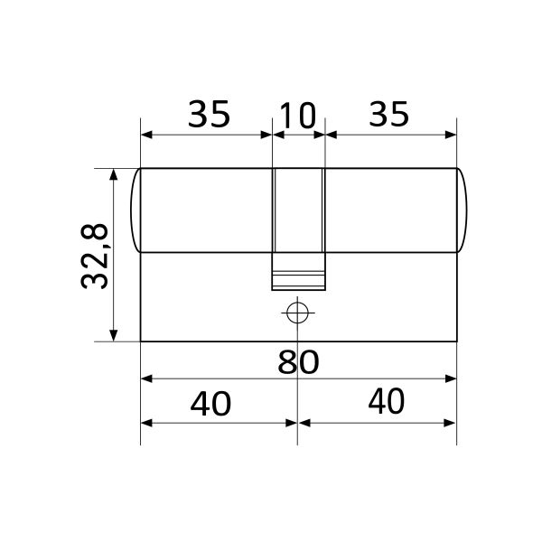Цилиндровый механизм LS 80 C-CR