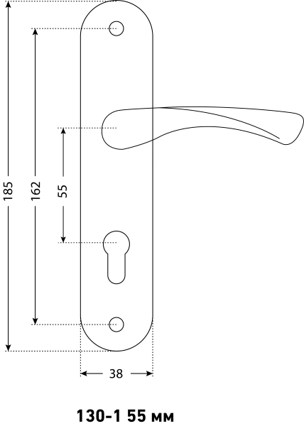 АЛЛЮР 103-1 55 мм GP латунь Комплект ручек (12,20) Китай