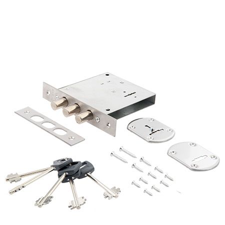 Замок врезной сувальдный Avers R34/S6-CR (5 keys, shank 50mm)