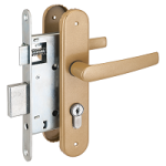 8838 Птимаш ЗВ4-3.08 (ЗВ4-1.55) голд СТЯЖКИ м/о 55 Замок врезной с/руч (10) РФ