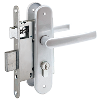 8839 Птимаш ЗВ4-3.08 (ЗВ4-1.55) хром СТЯЖКИ м/о 55 Замок врезной с/руч (10) РФ