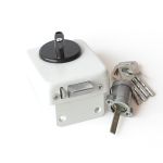 Замок накладной BASARA ЗН-40 MWP (Белый, с автоматическим закрыванием)