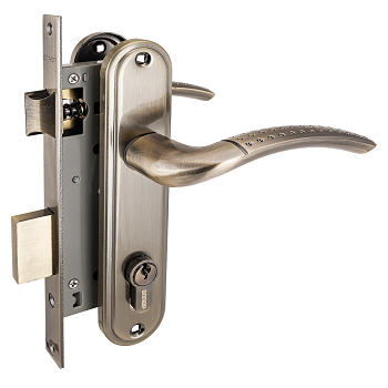 АЛЛЮР 132/1 AB ст.бронза Замок врезной с/руч  (12) Китай