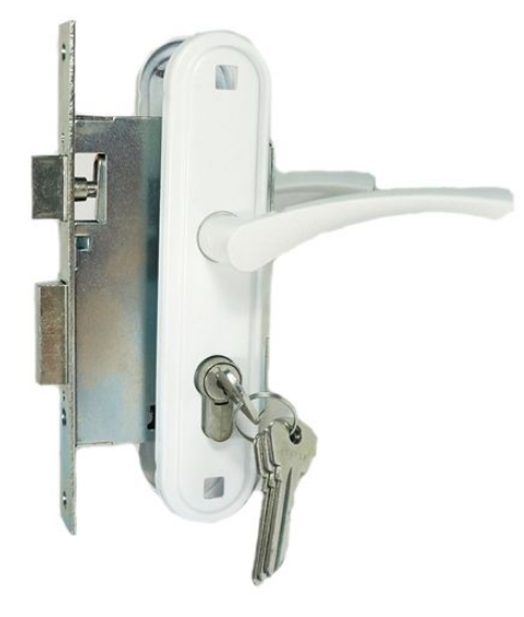 Замок врезной Омега ЗВ7 (белый) (10) РФ