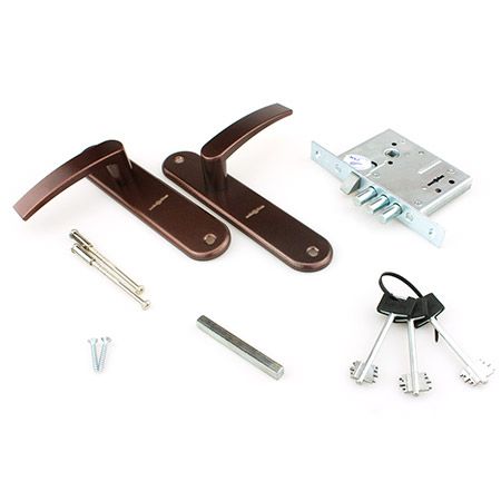 Замок врезной 77311-ЗВ9-6/13 (КЛП-88)РФ61-002.ШЗ.У4(медь) без отв.планки РФ