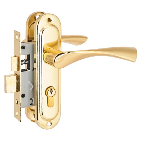 СТАНДАРТ 103/50 GP латунь  Замок врезной с/руч  (30) Китай