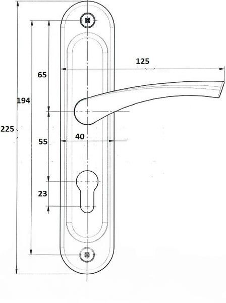 Ручка фалевая РФ1-55.01.01-03ПП сер РБ
