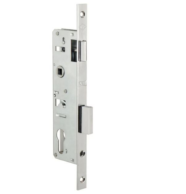 Корпус узкопрофильного замка с защёлкой 192/P (20 mm) w/b (хром)