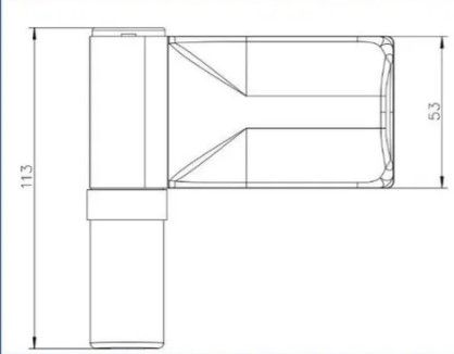 Петля для ПВХ дверей, ан.DHV, 140 кг, БЕЛАЯ