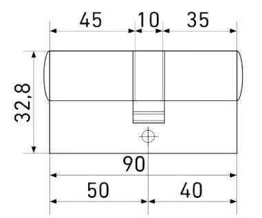 Цилиндровый механизм LS 90 (40/50)-CR (box)