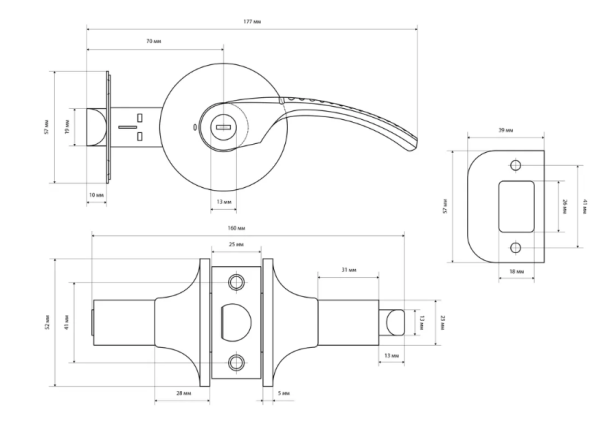 СТАНДАРТ 8510 ET PB золото кл/фикс Защёлка НОВИНКА (20) Китай