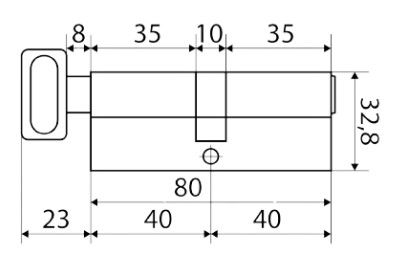 Цилиндровый механизм LS 80-C-CR (box)