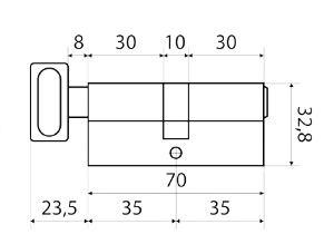 Цилиндровый механизм LS 70-C-CR (box)