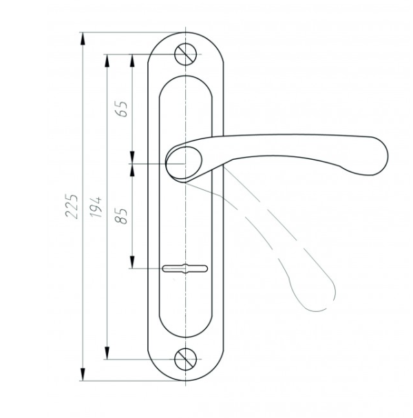 Ручка фалевая РФ2-85.01.01-03ПП медь РБ