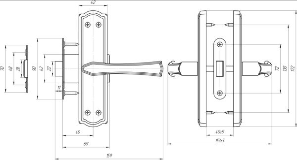 Защелка Avers ЗЩ1-2-6 (бронза) Китай (15)