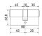 Цилиндровый механизм LS 80 (35/45) CR Blister