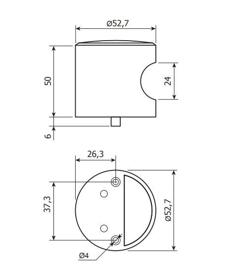 Ручки-кнопки дверные Avers HK-5201-P-GR